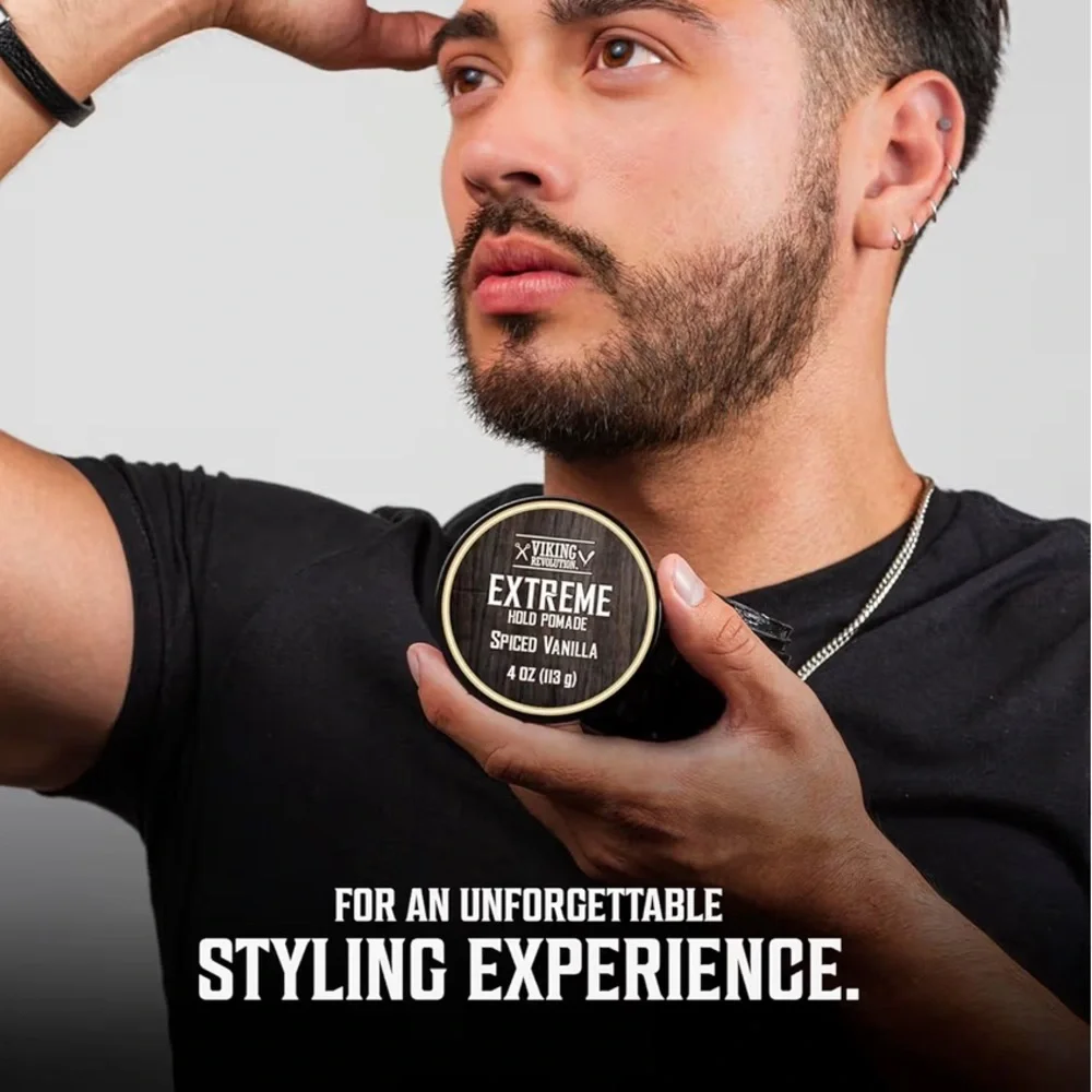Viking Revolution Spiced Vanilla Hair Pomade for Men 4oz X 2